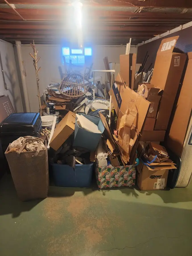 Roll-off dumpster container at job site for Yard Waste Dumpster Rental in Luray